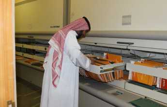 The Deanship of Admission and Registration receives the files of new students for admission for the academic year 1434/1435 AH