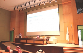Introductory meeting for new students at the College of Science and Human Studies in Al-Kharj in the first semester of the academic year 1434/1435 AH