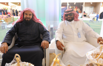 The visit of His Excellency the Dean of Admission and Registration Affairs, Dr. Abdulaziz Al-Sager, to the university’s pavilion at the National Festival for Heritage and Culture in Janadriyah in its thirty-third session